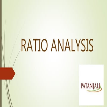 Patanjali- Ratio Analysis