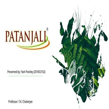 ANALYSIS OF PATANJI AS A COMPANY UNDERSTANDING TEH BUSINESS