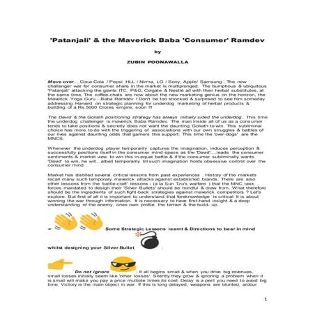 'Patanjali' and the maverick baba 'consumer' ramdev