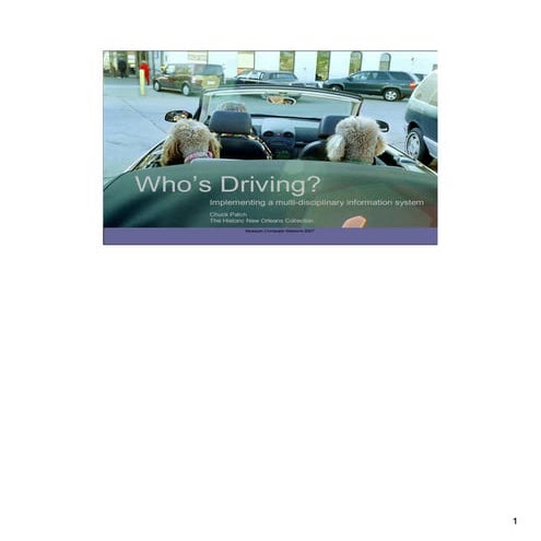 Who's Driving? Implementing a Multi-Disciplinary Collection Information System in a Museum