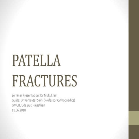 Patella fractures seminar mukul 11.06.2018