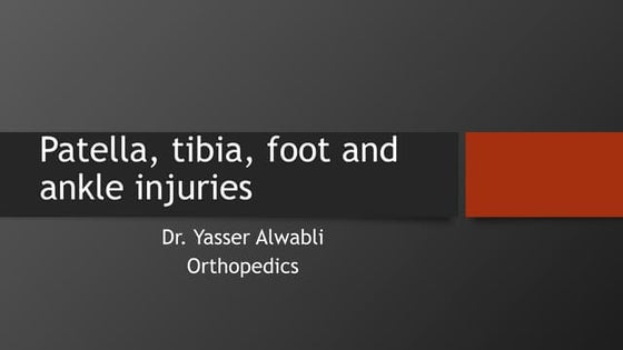 Tibial plateau fractures | PPTX | Death, Injury, or Military Conflict ...