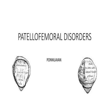 Patellofemoral disorders