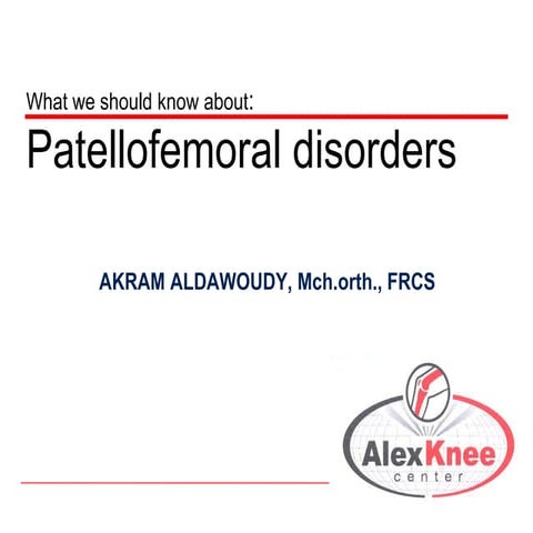 Patellofemoral disorders