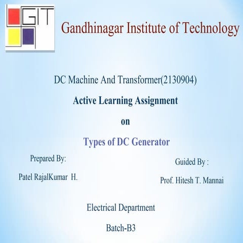 Types of dc generator