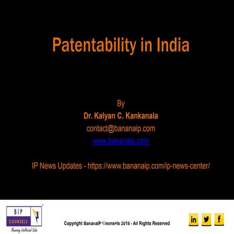 Patentability in India