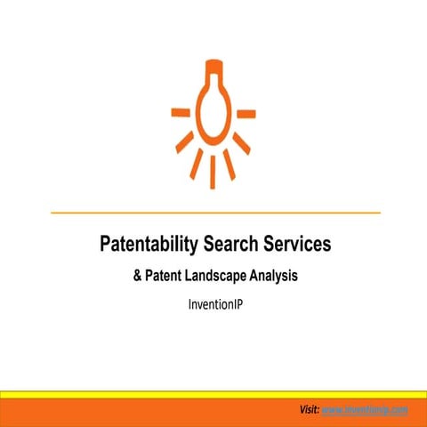 Patentability Search Services | Patent Landscape Analysis | InventionIP