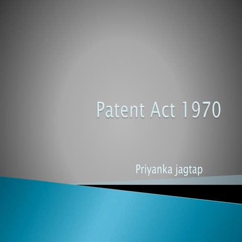 Patent act 1970