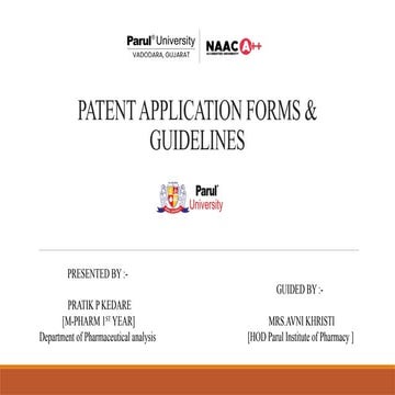 PATENT APPLICATION FORMS & GUIDELINES.pptx