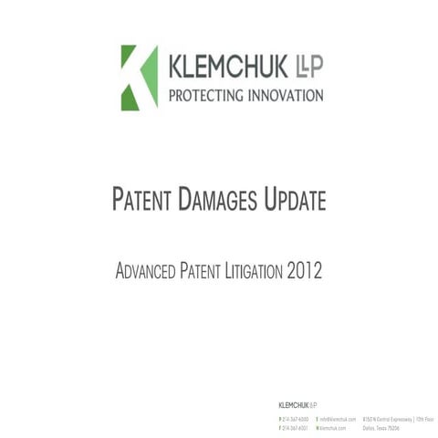 Patent Damages Update