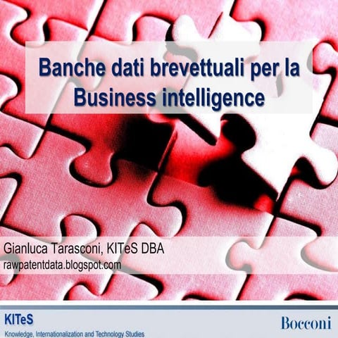 Patent databases for business intelligence