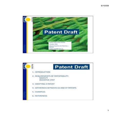 Patent Draft   Esther Arias