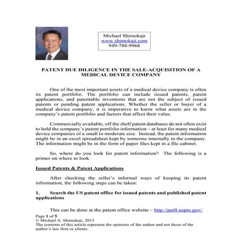 Valuation of Standard Essential Patents by Michael Shimokaji | PDF