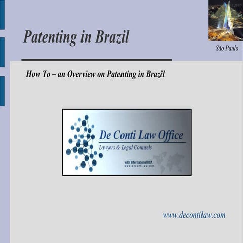 How to obtain a Patent in Brazil
