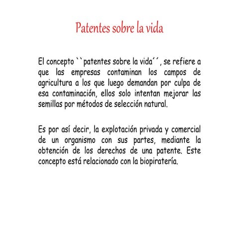 Patentes sobre la vida1ºbc