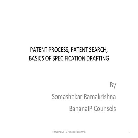 Patent process and Drafting