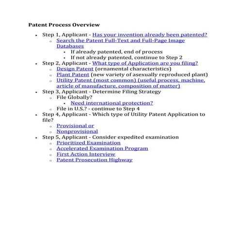 Patent process overview