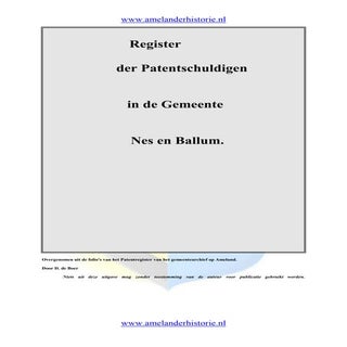Register der Patentschuldigen van A...