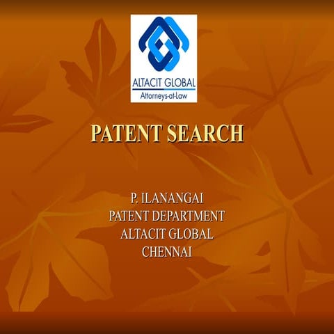 Patent search