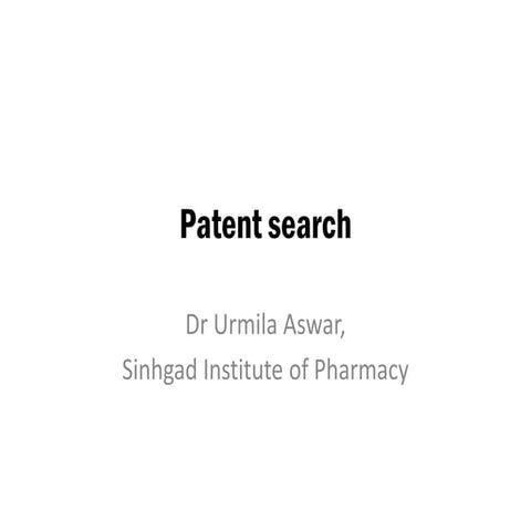 Patent search