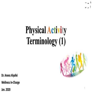 Physical Activity Terminology 1
