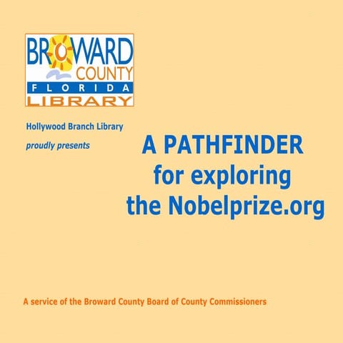 Search, Browse, Link : a Pathfinder for exploring Nobelprize.org