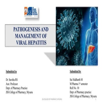 Pathogenesis and management of viral hepatitis | PPTX