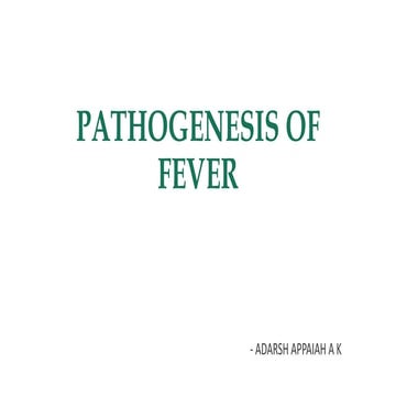 Pathogenesis of fever