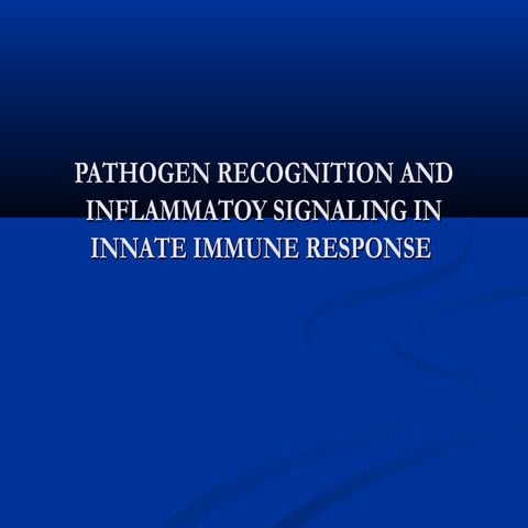 Pathogen recognition