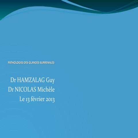 Pathologies des glandes surrenales