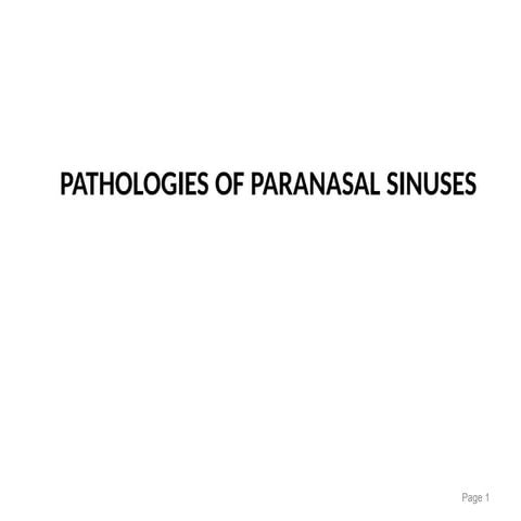 pathologies of paranasal sinuses (crisp  ppt)