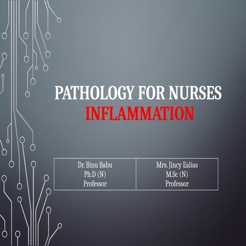 PATHOLOGY FOR NURSES - INFLAMMATION.......