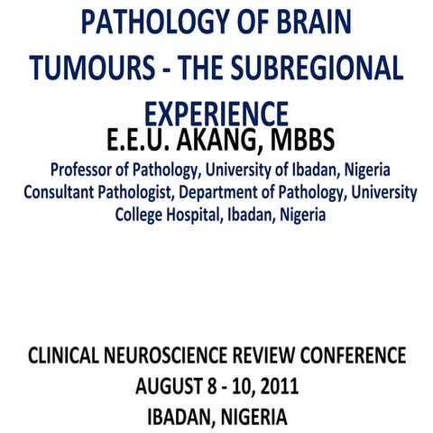 Pathology of brain tumors   the subregional experience
