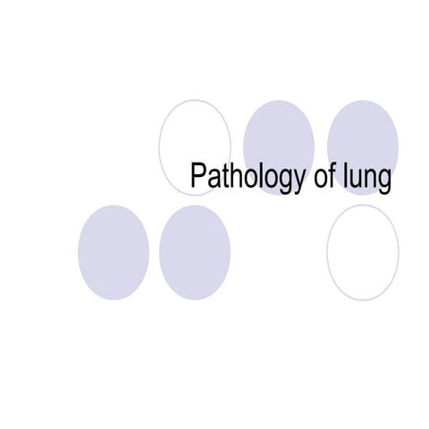Pathology of lung
