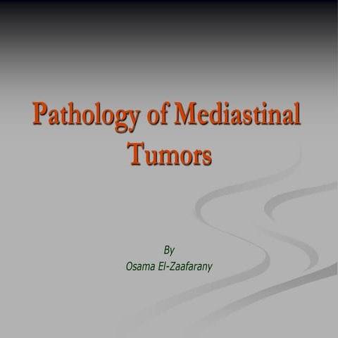 Pathology of mediastinal masses