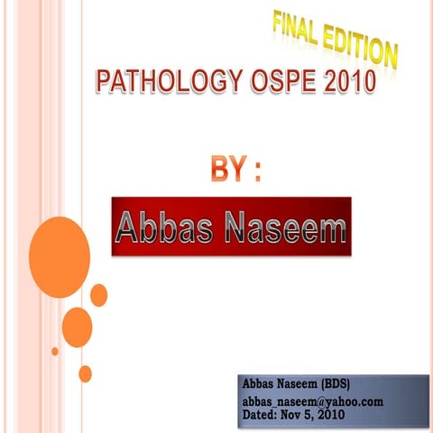 Pathology ospe final edition