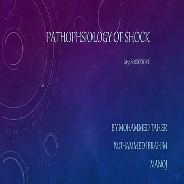 Pathophysiology of shock | PPTX