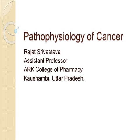 Pathophysiology of cancer