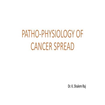 Pathophysiology of cancer spread