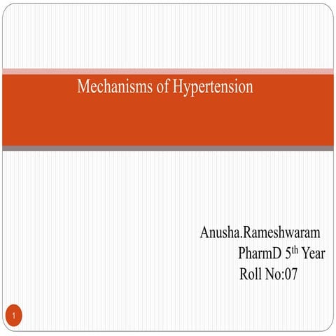 Pathophysiology of hypertension