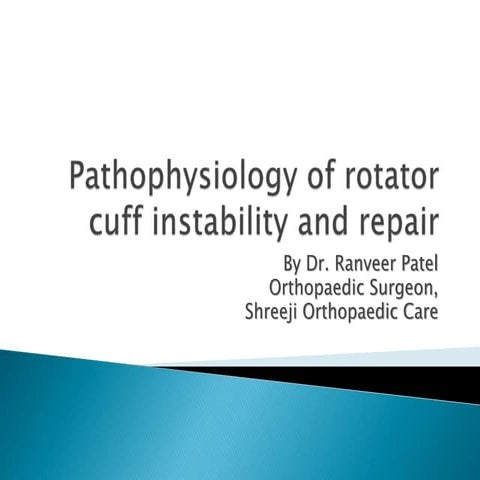 Pathophysiology of shoulder rotator cuff instability and repair