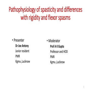 Pathophysiology of Spasticity