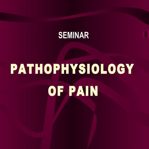 Pathophysio of pain