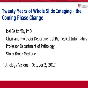 Twenty Years of Whole Slide Imaging - the Coming Phase Change
