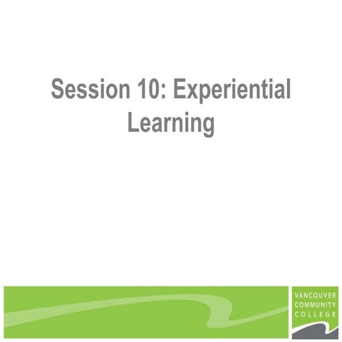 Pathways experiential learning course