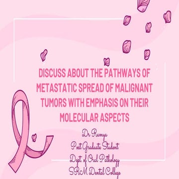 Pathways of metastasis of malignant tumors