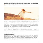 Persistent Depressive Disorder Treatment (Dysthymia)  