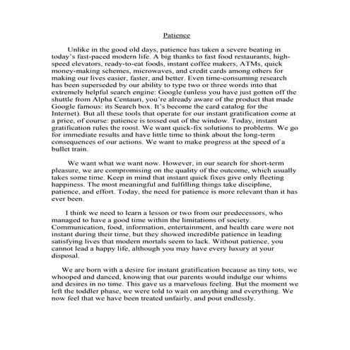 Patience