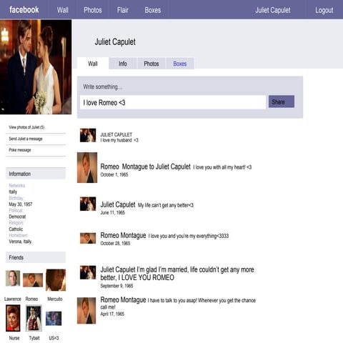 Patiencela as juliet