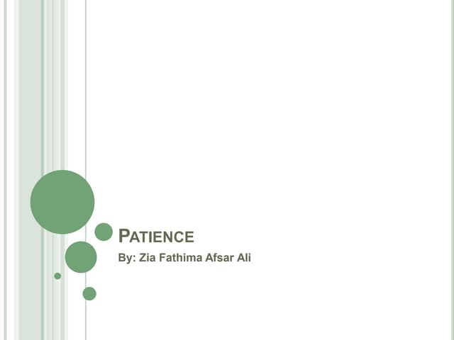 Patience - Sabr